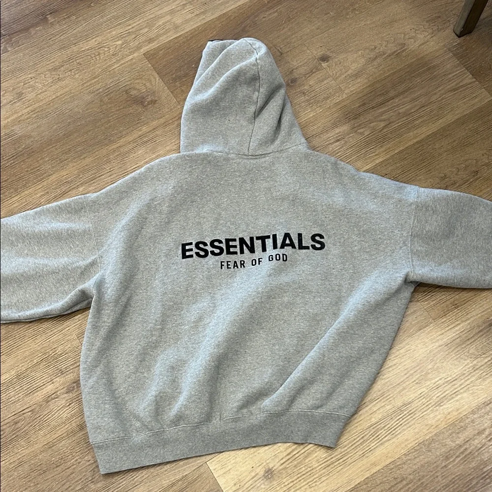 Fear of God Essentials Gray Hoodie - Picture 10 of 13